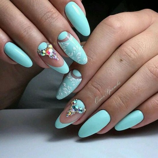 Nouvelles solutions de nail art turquoise - les meilleures photos de design