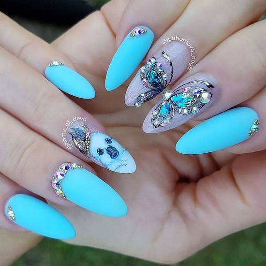 Nouvelles solutions nail art turquoise - les meilleures photos de design