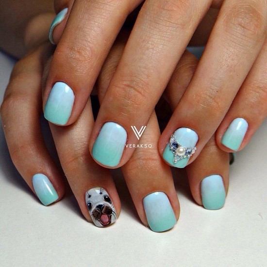 Nouvelles solutions de nail art turquoise - les meilleures photos de design