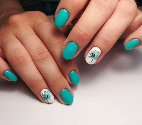 Nouvelles solutions de nail art turquoise - les meilleures photos de design