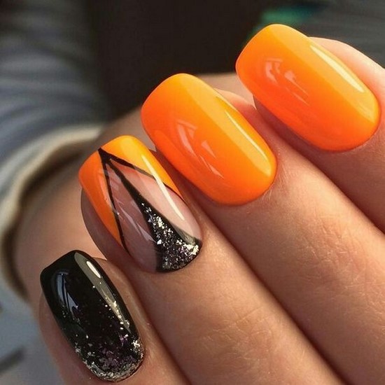 Meilleures idées et innovations de l'art des ongles orange