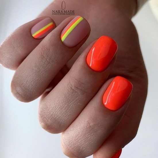 Meilleures idées et innovations de l'art des ongles orange
