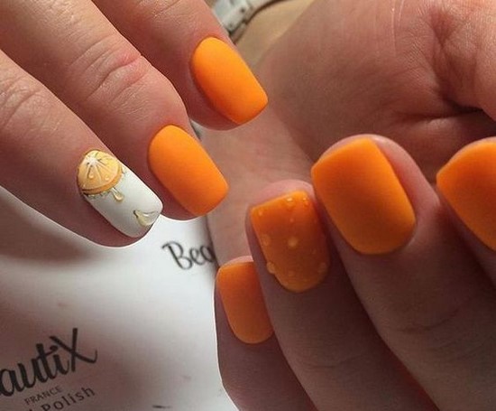 Meilleures idées et innovations de l'art des ongles orange