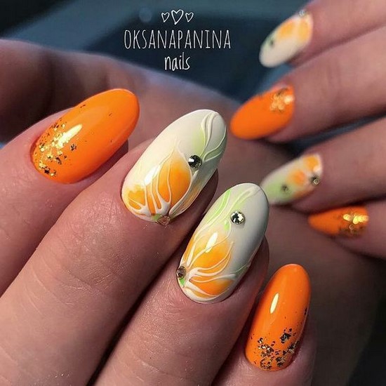 Meilleures idées et innovations de l'art des ongles orange