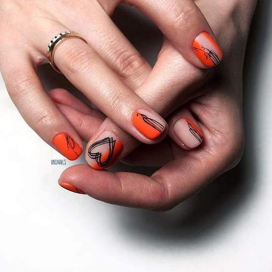Meilleures idées et innovations de l'art des ongles orange