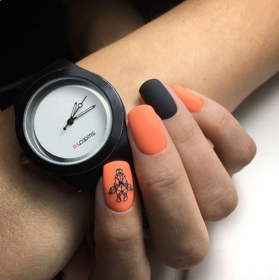 Meilleures idées et innovations de l'art des ongles orange