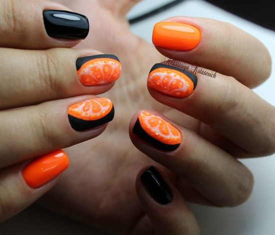 Meilleures idées et innovations de l'art des ongles orange