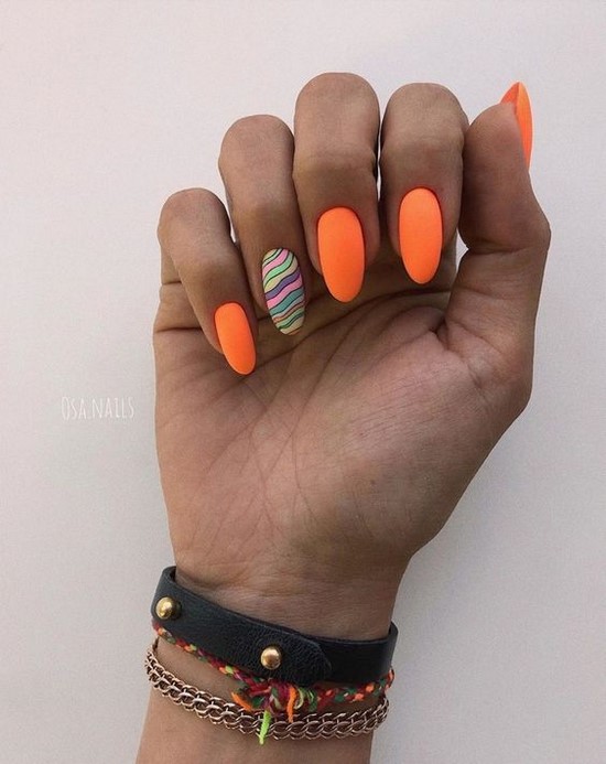 Meilleures idées et innovations de l'art des ongles orange