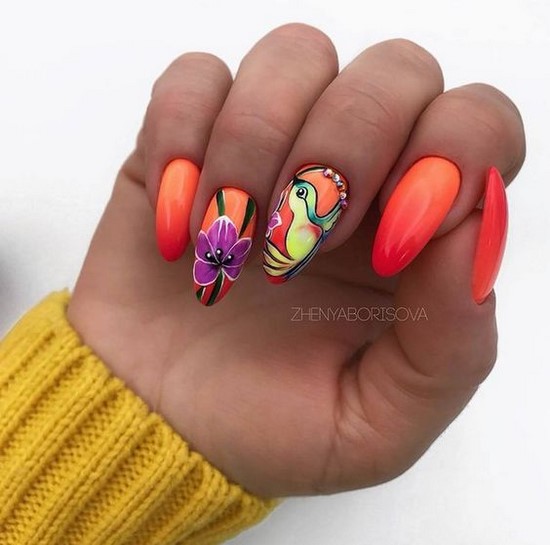 Meilleures idées et innovations de l'art des ongles orange