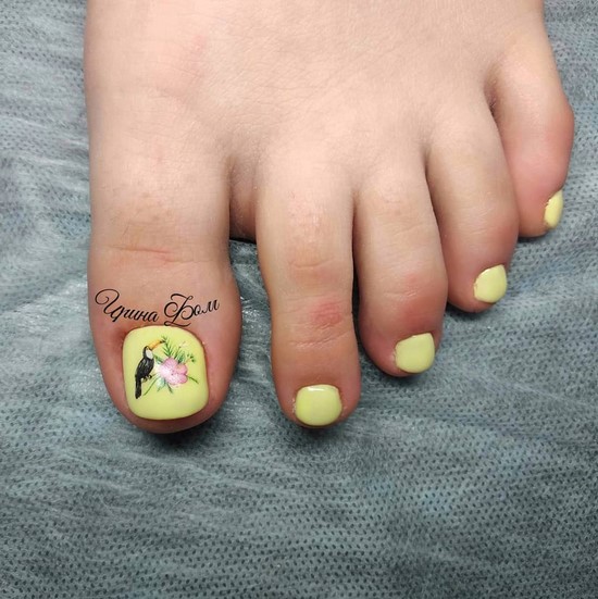 Belle pédicure d'été. Idées originales de conception de photos