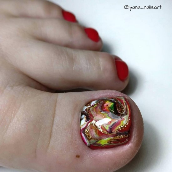 Belle pédicure d'été. Idées originales de conception de photos