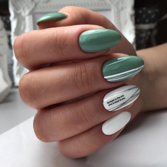 Només la manicura de moda per a diferents longituds i formes d'ungles. Els exemples més bonics