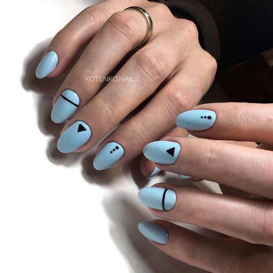 Només la manicura de moda per a diferents longituds i formes d'ungles. Els exemples més bonics