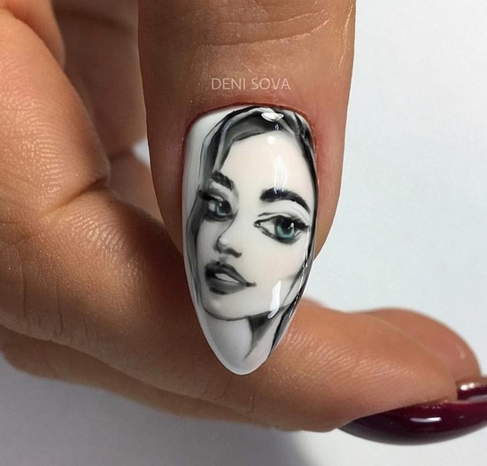 Només la manicura de moda per a diferents longituds i formes d'ungles. Els exemples més bonics