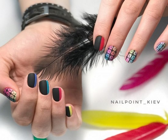 Només la manicura de moda per a diferents longituds i formes d'ungles. Els exemples més bonics