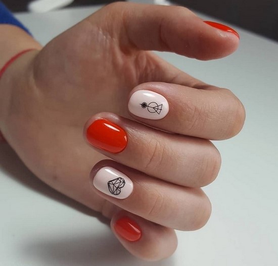Només la manicura de moda per a diferents longituds i formes d'ungles. Els exemples més bonics