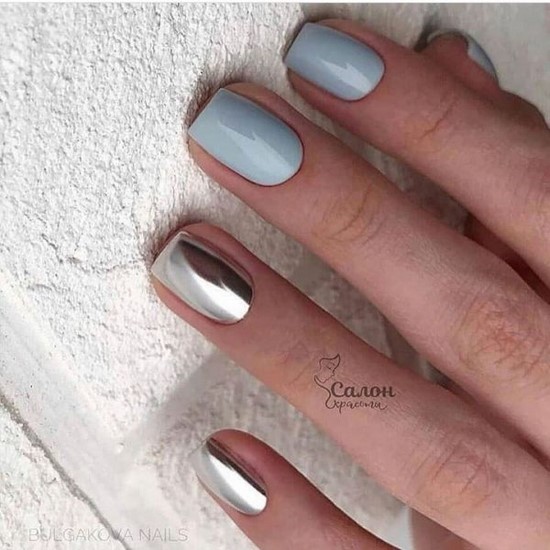 Només la manicura de moda per a diferents longituds i formes d'ungles. Els exemples més bonics