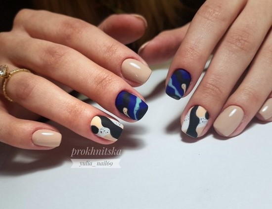 Només la manicura de moda per a diferents longituds i formes d'ungles. Els exemples més bonics