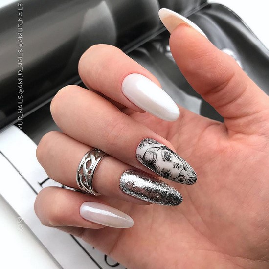 Només la manicura de moda per a diferents longituds i formes d'ungles. Els exemples més bonics