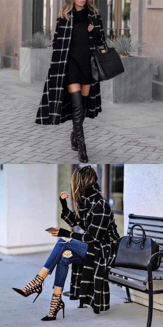 Kotak pemeriksaan yang paling diingini - model kot bergaya dalam tafsiran terbaik