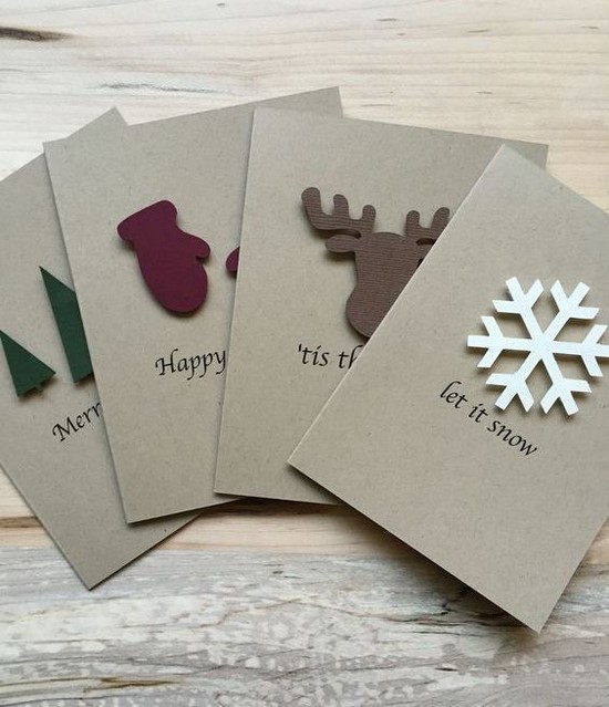 DIY novoroční karty - fotografické nápady