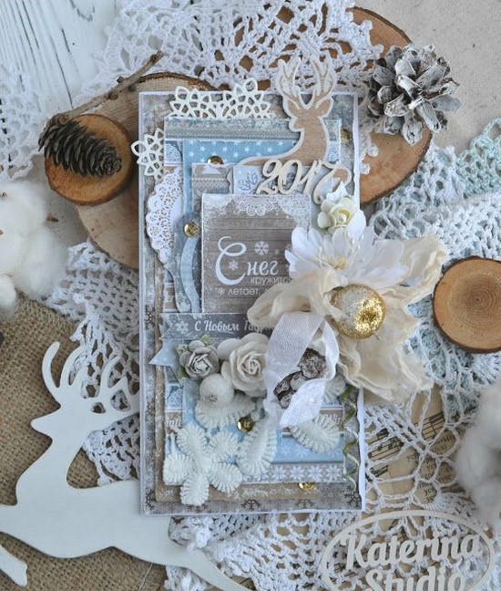 DIY novoroční karty - fotografické nápady