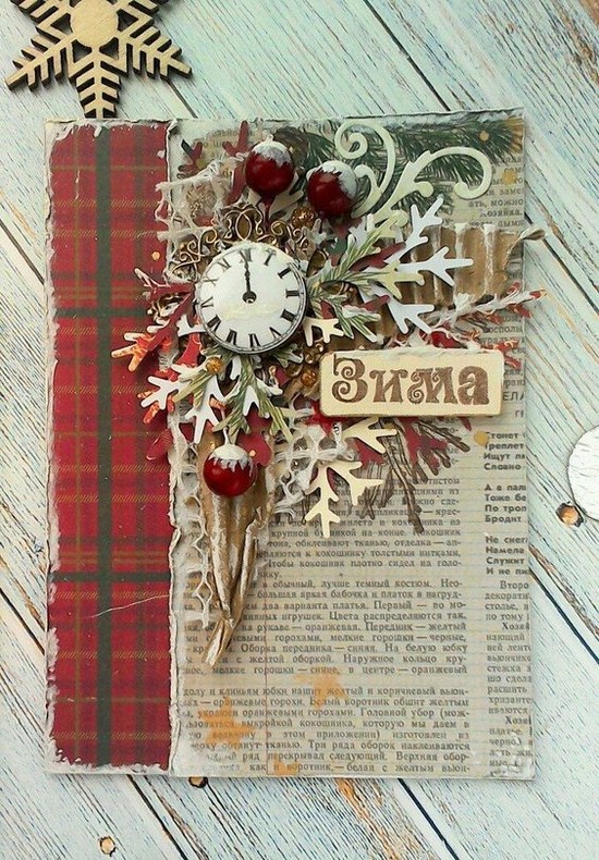 DIY novoroční karty - fotografické nápady