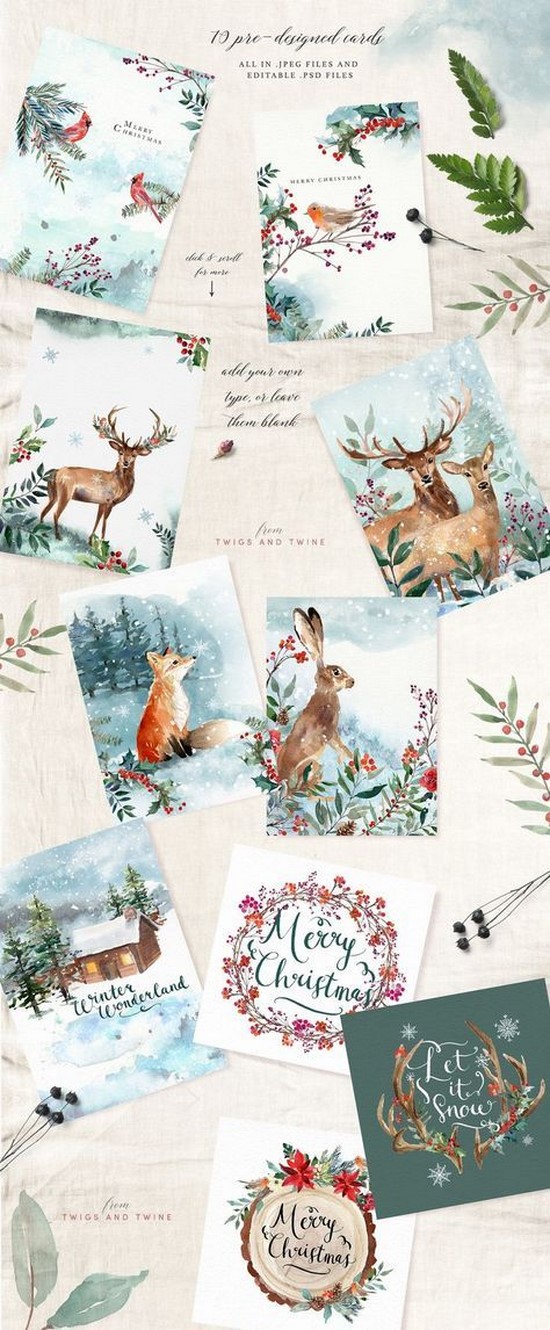 DIY novoroční karty - fotografické nápady